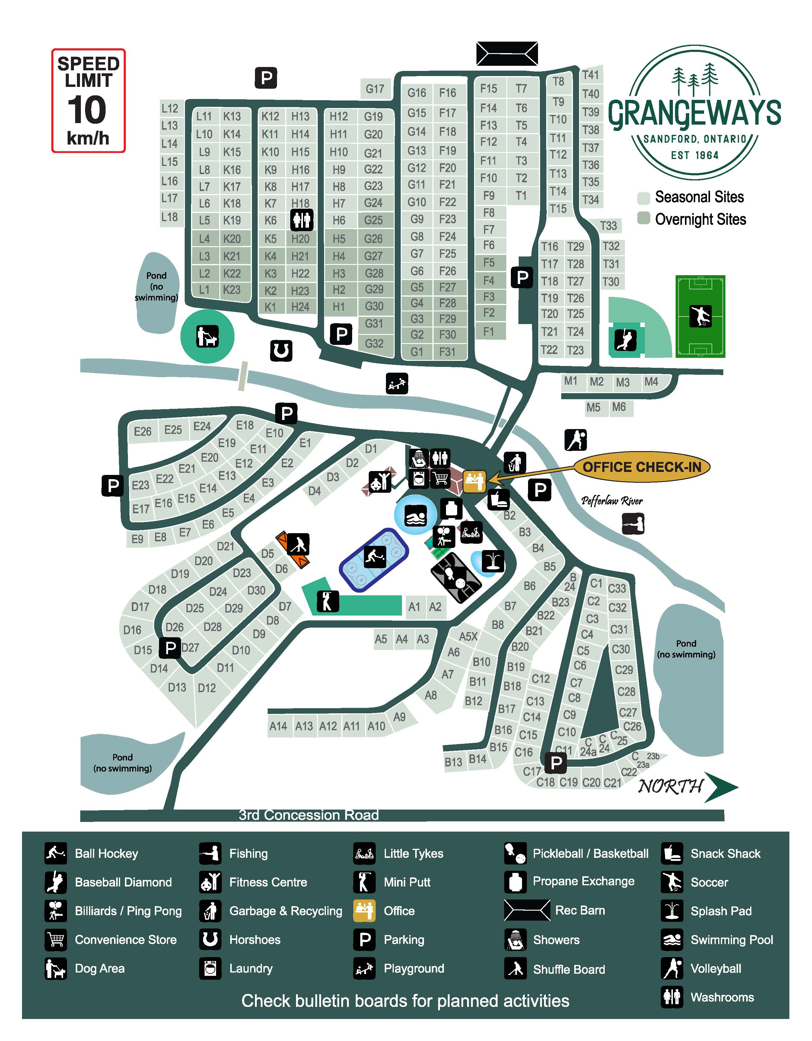 Grangeways Site Map